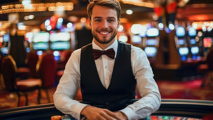 Live dealer gaming interface with multiple camera angles